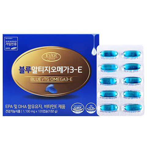 [신제품]에버그린 블루알티지오메가3-E 132g (1,100mg x 120캡슐)