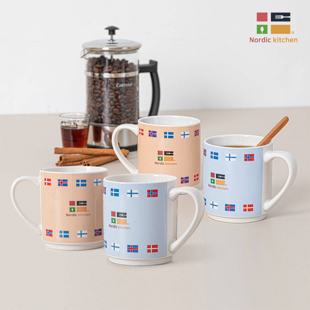 [노르딕키친] 레트로 머그 4P (NK3009)