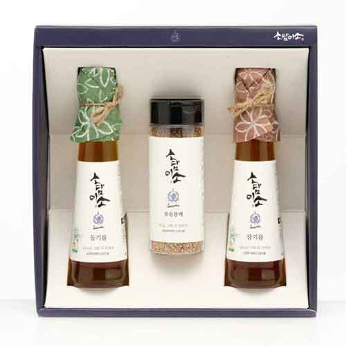 소담미소 좋은기름 3종 실속  (참기름100ml+들기름100ml+볶음참깨65g)