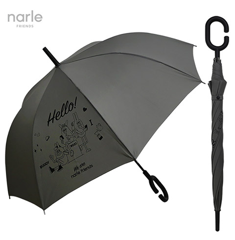 [나를프렌즈] 62 장우산 - 그레이 (특허손잡이)