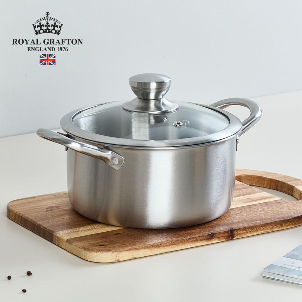 [로얄그래프톤] 마이티 통3중 IH 스텐냄비 양수24 (RG1180)		