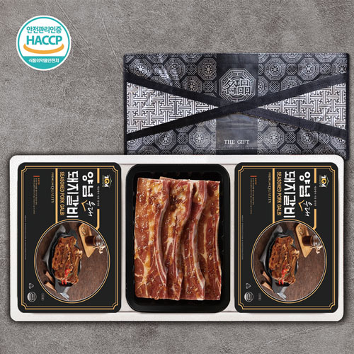 [The고기]한돈 양념우대갈비 3P 1.8kg(600g*3)