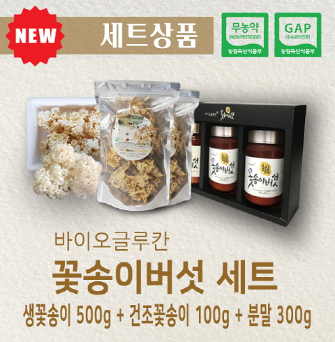 (NEW) 황금꽃송이버섯 종합선물세트(선물용 고급황금보자기포장 무료) 