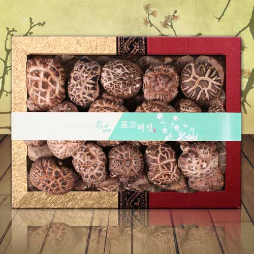 참나무원목 흑화고채반300g