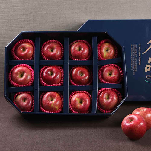 자연지기 팔각 실속사과세트 (3.3kg 12과) (보자기)
