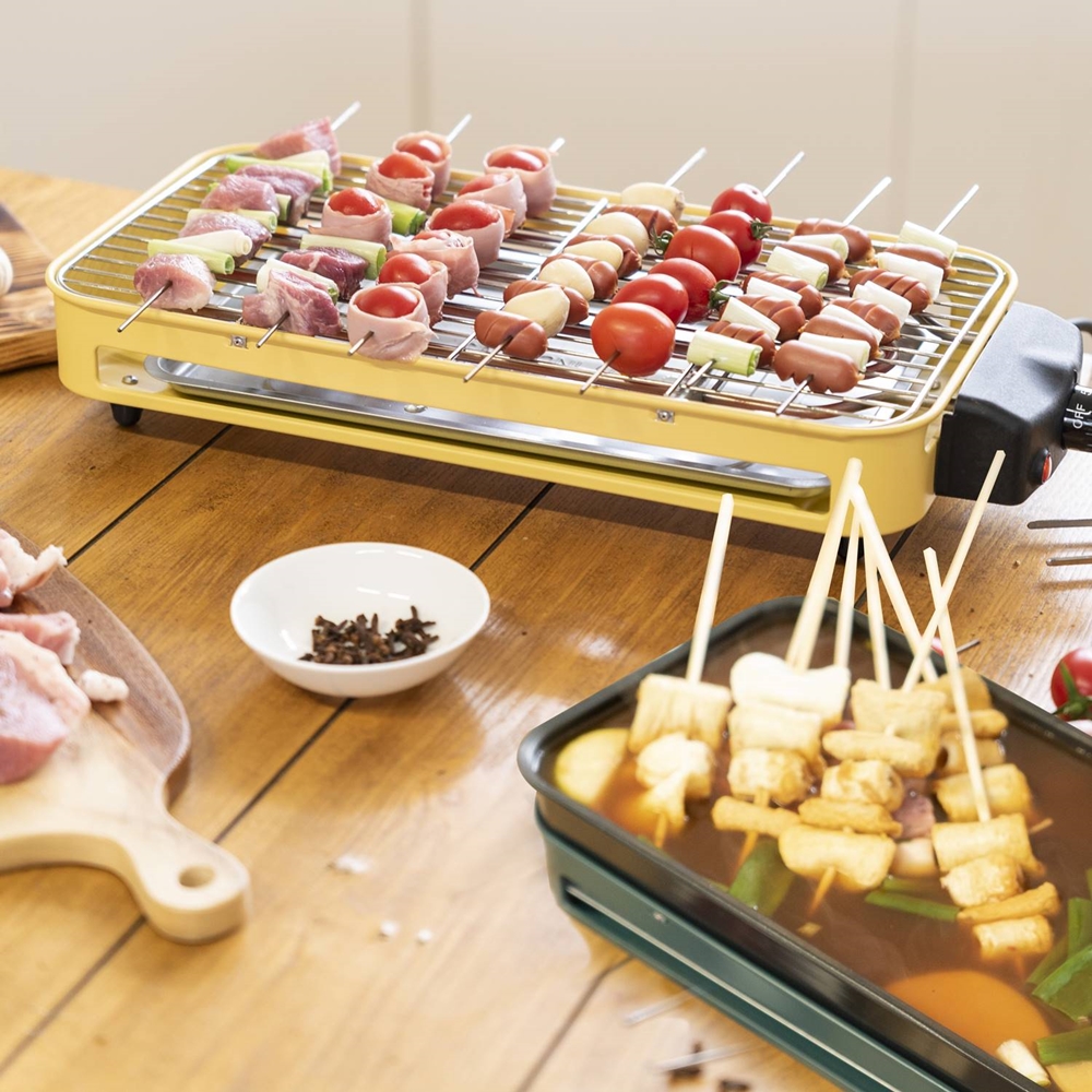 [아비스] 샤를 꼬치 & 삼겹살 전골그릴팬 (옐로우,그린)
