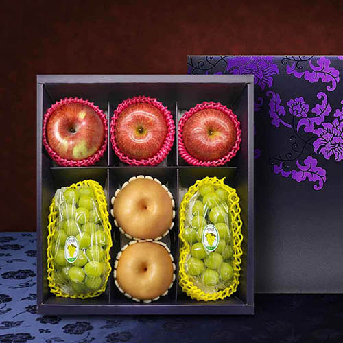 자연지기 샤인혼합3종 실속1-5호 (3.4kg내외 샤인2+사과3+배2) (보자기)