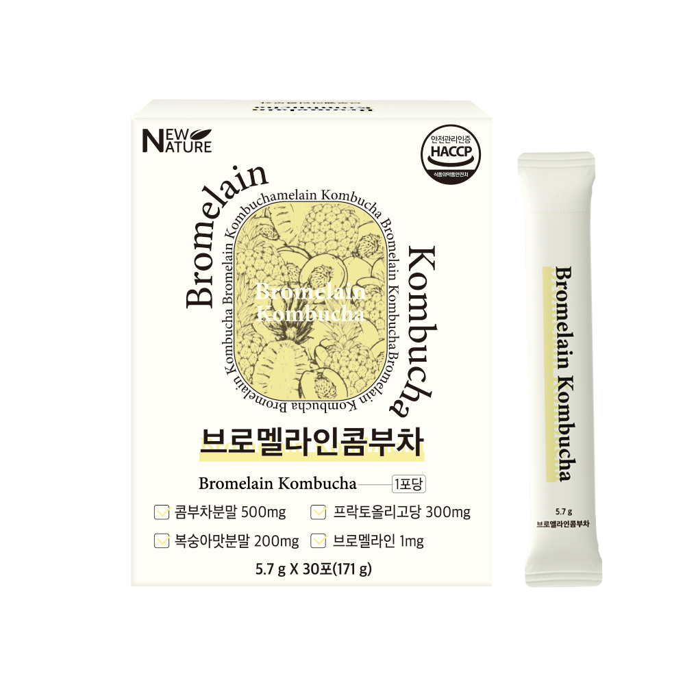 [뉴네이처] 브로멜라인콤부차 5.7g x 30포