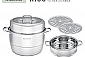 [햄튼] 리코 곰솥 냄비+3단 멀티 찜기세트 30CM HT-RC-30SP